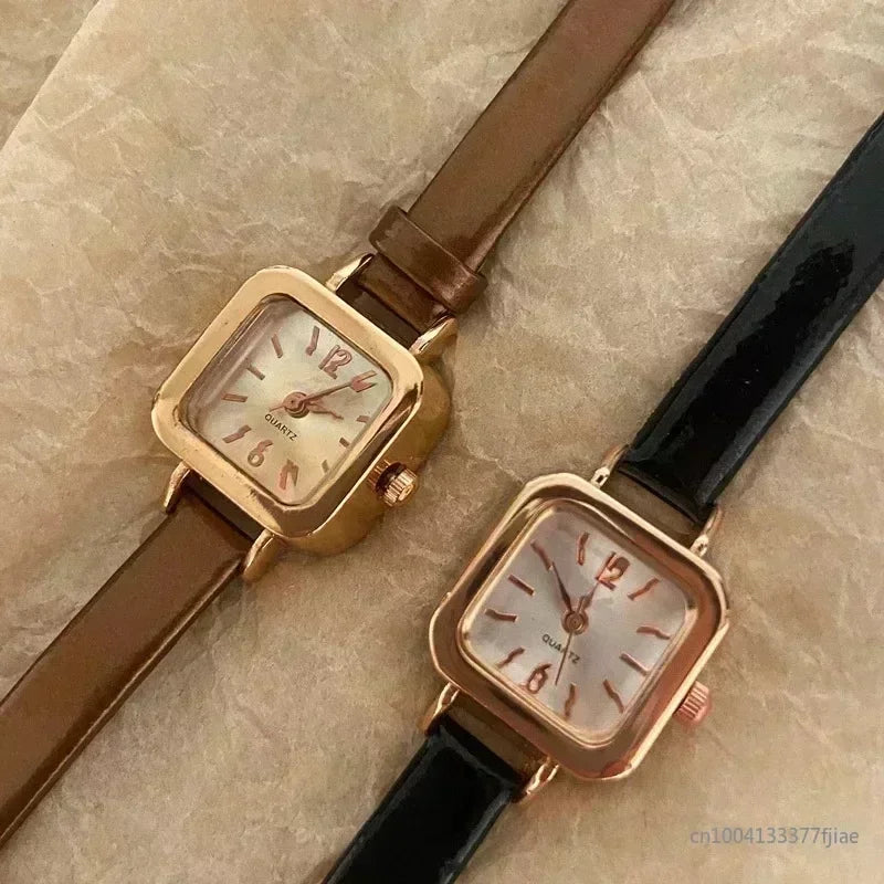 MOONBIFFY Small Square Leather Watch – 2025 Collection