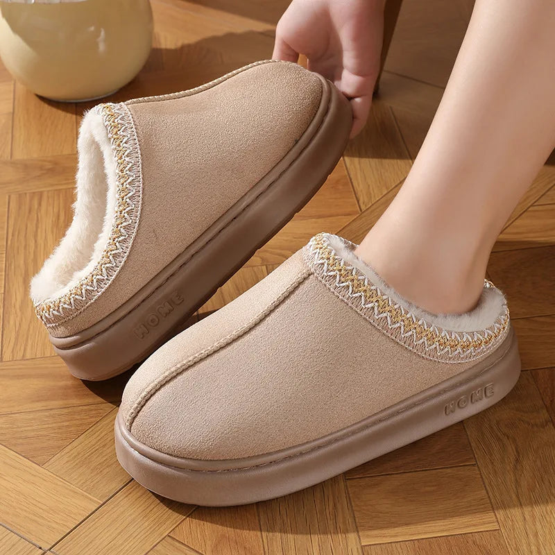 Fluffy Platform Winter Slippers – 2024/2025 Collection