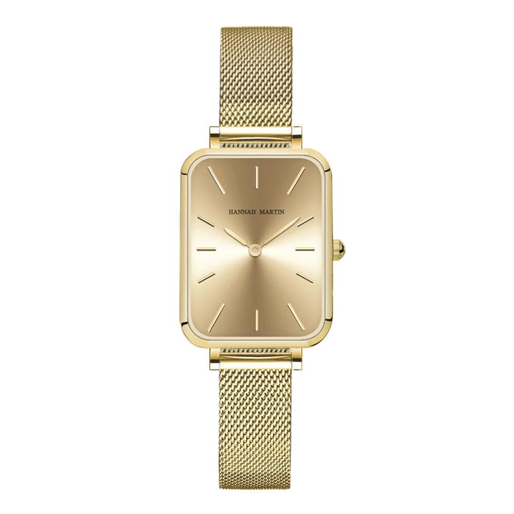 Rose Gold Square Mesh Strap Watch – 2025 Collection