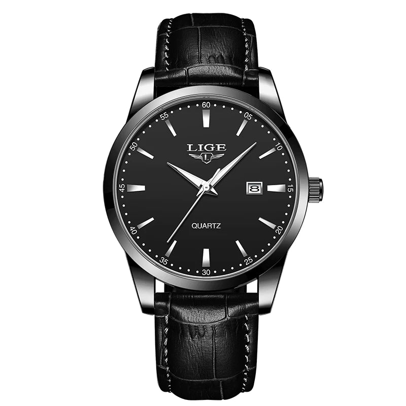 LIGE Luxury Sport Leather Watch – 2025 Collection