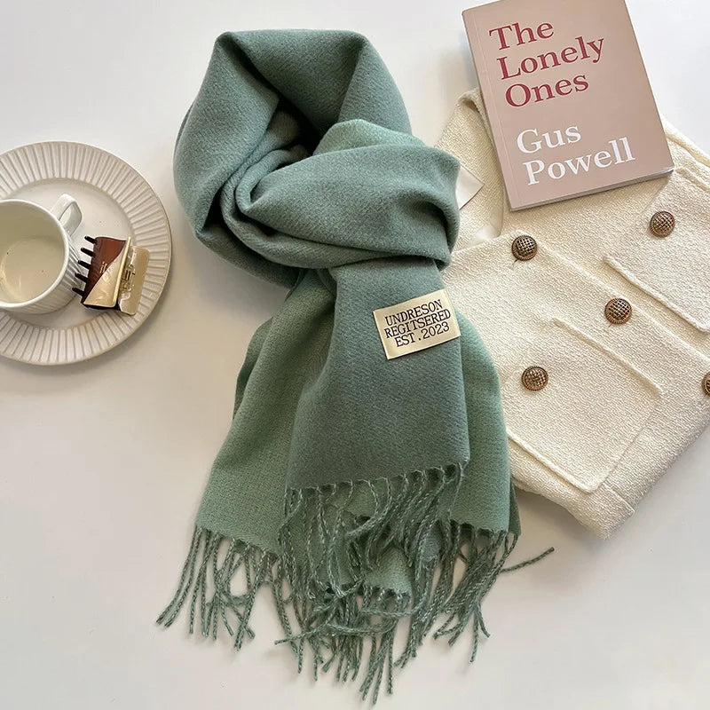 Double-Sided Faux Cashmere Winter Scarf – Winter 2025