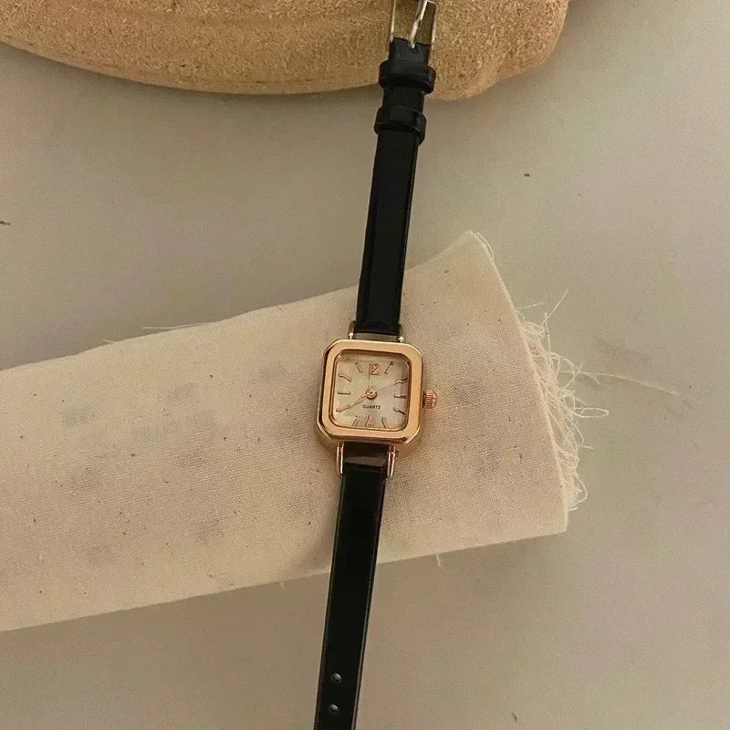 MOONBIFFY Small Square Leather Watch – 2025 Collection