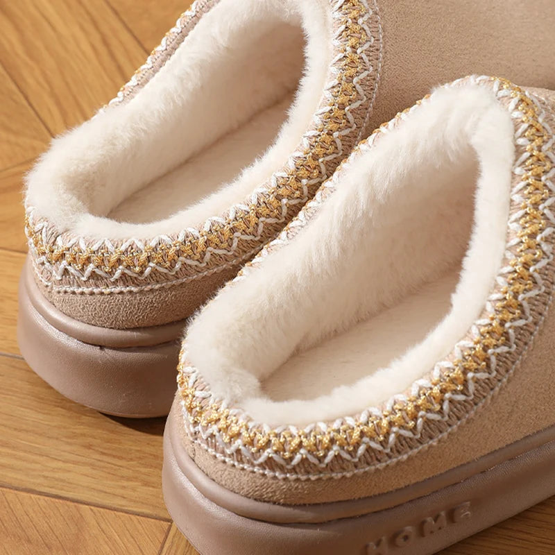 Fluffy Platform Winter Slippers – 2024/2025 Collection