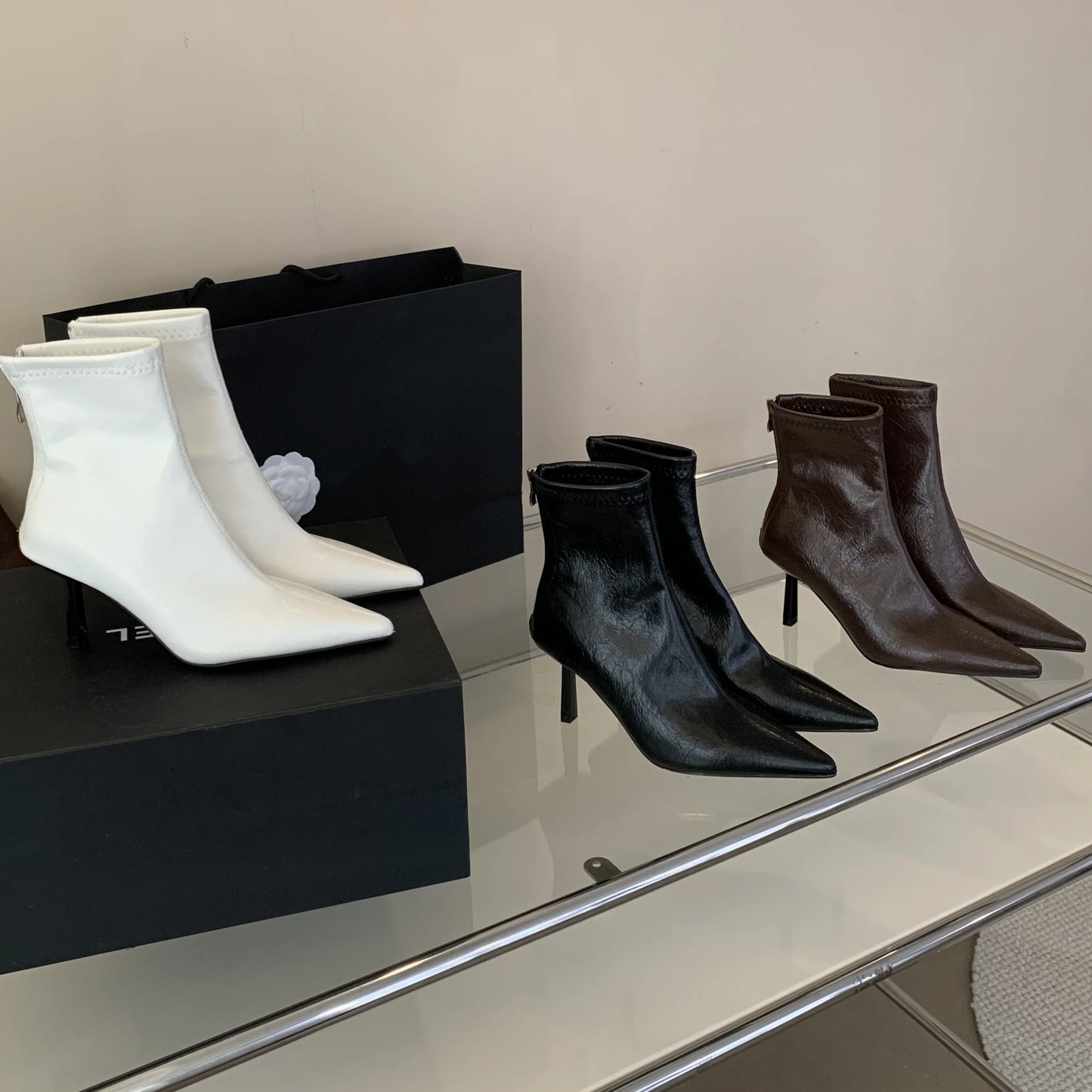 Pointed Toe High Heel Ankle Boots – Winter 2025