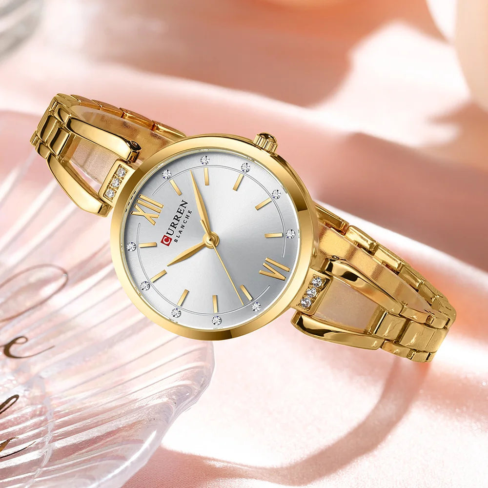 Luxury Diamond Quartz Watch – Timeless Elegance