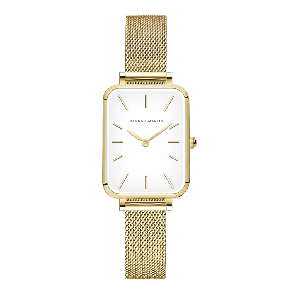 Rose Gold Square Mesh Strap Watch – 2025 Collection