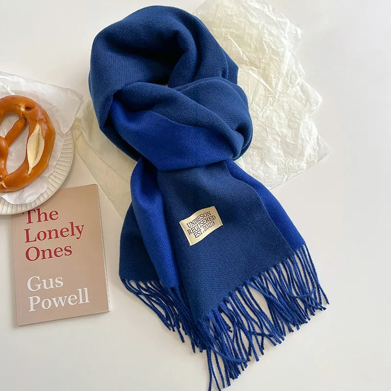 Double-Sided Faux Cashmere Winter Scarf – Winter 2025