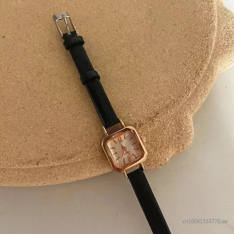 MOONBIFFY Small Square Leather Watch – 2025 Collection