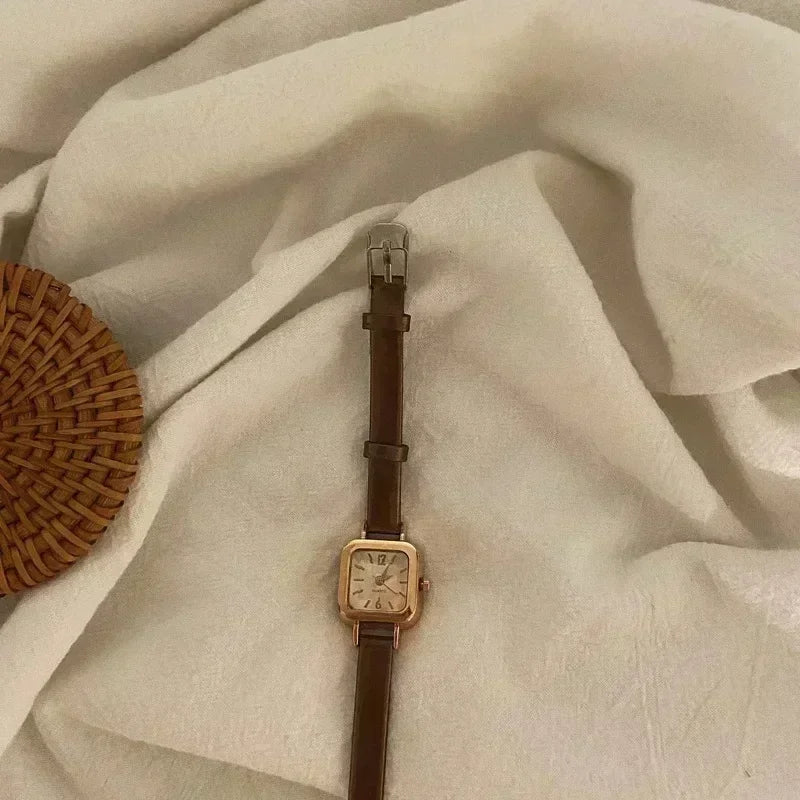 MOONBIFFY Small Square Leather Watch – 2025 Collection