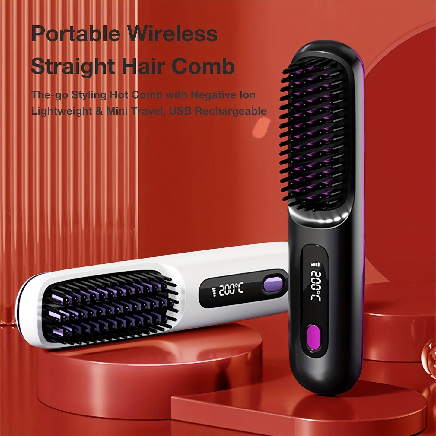 Wireless Hair Straightening Comb