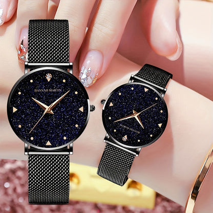 Celestial Glam Rhinestone Quartz Watch