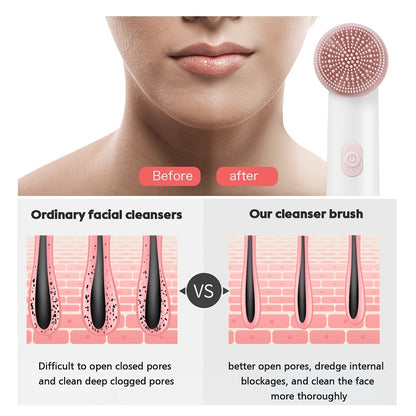 2-in-1 Electric Face Cleansing Brush with Massage