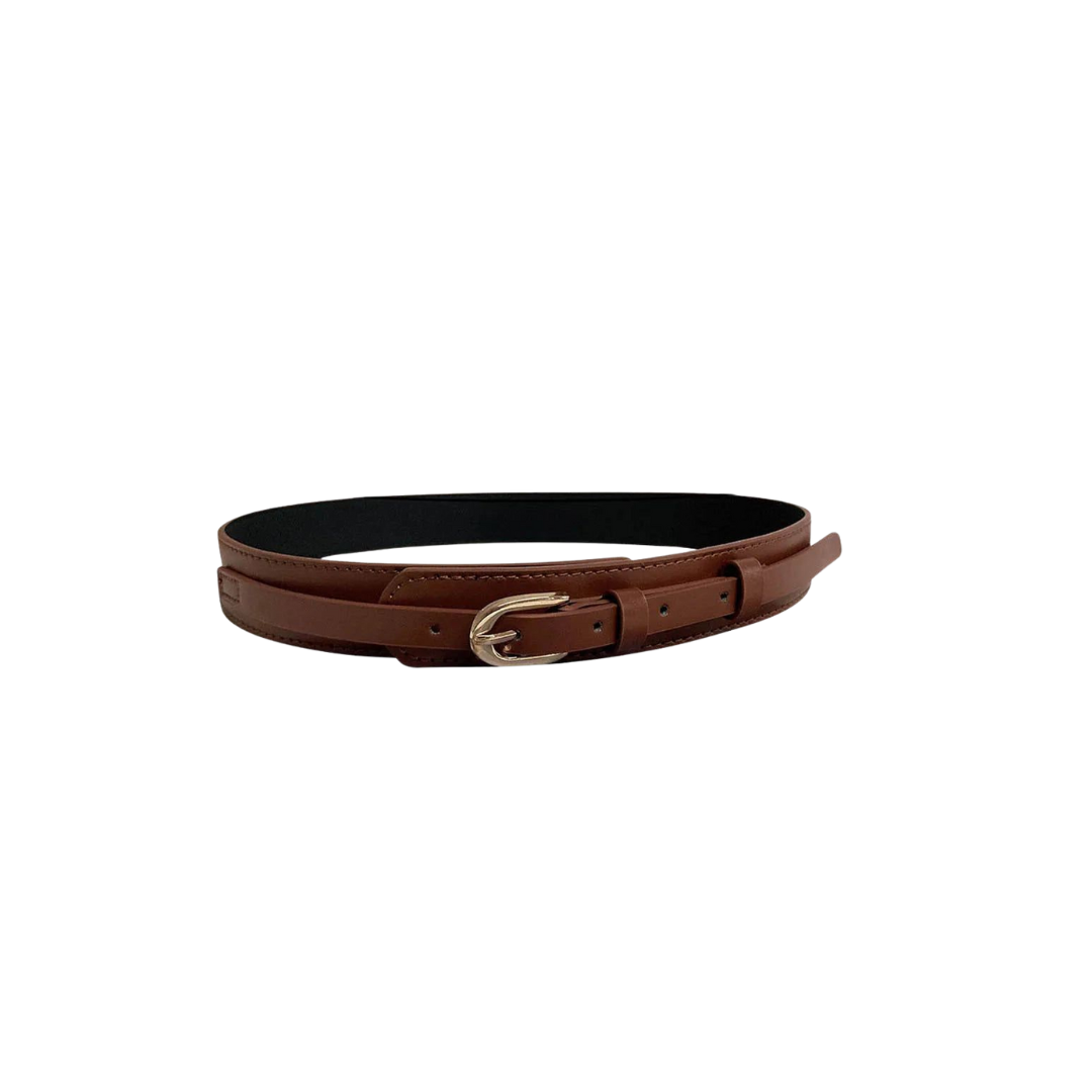 Retro Metal Buckle Waist Belt