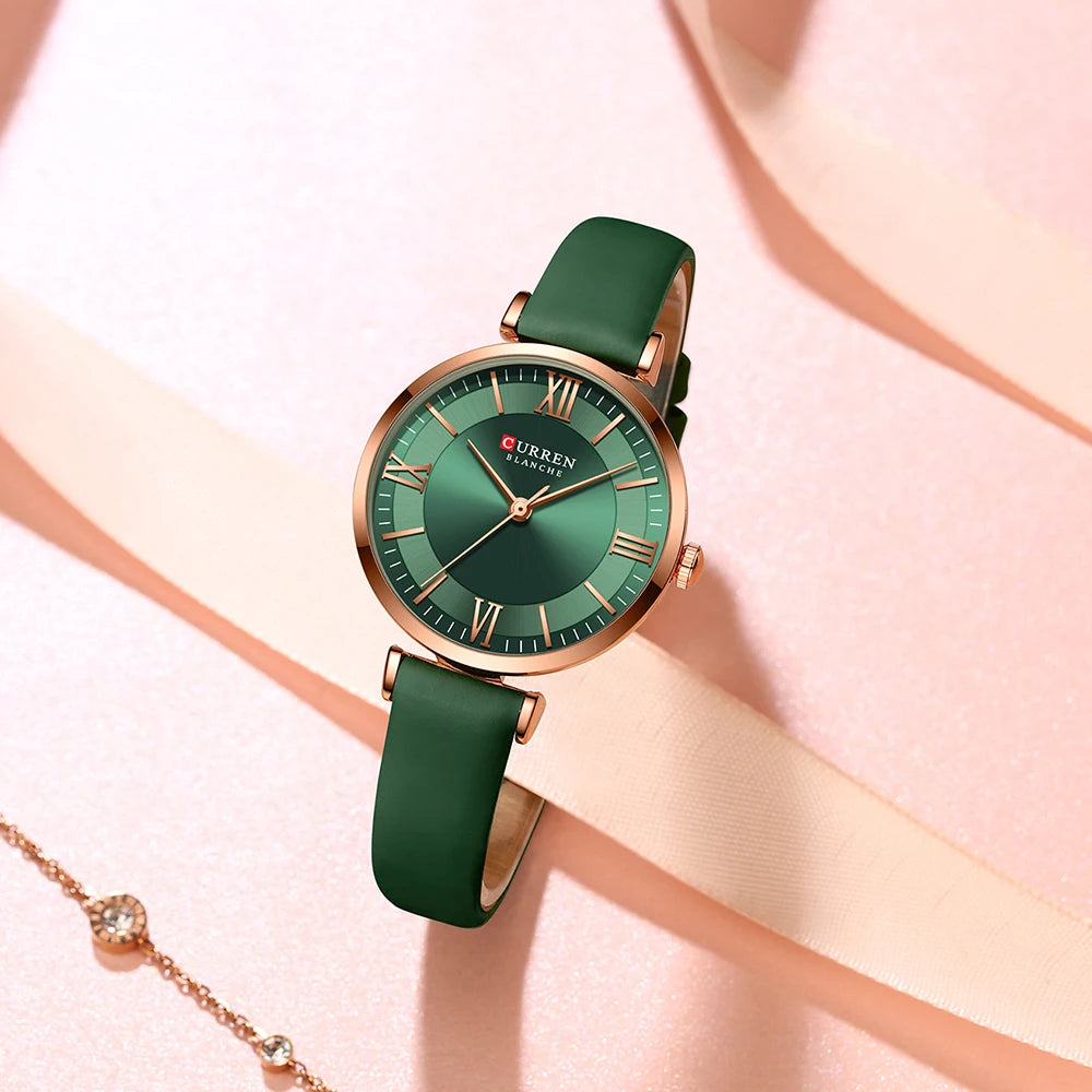 Elyse Quartz Leather Watch