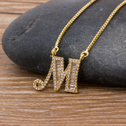 Gold Color A-Z Letters Necklace