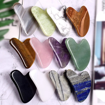 Rose Quartz Heart Shape Gua Sha Tool