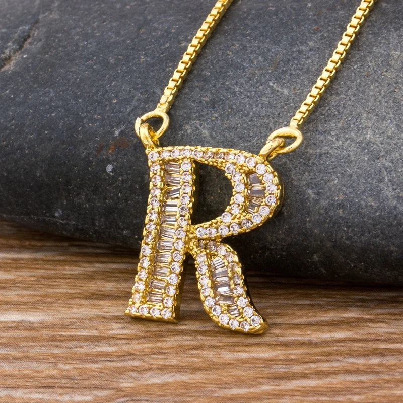 Gold Color A-Z Letters Necklace