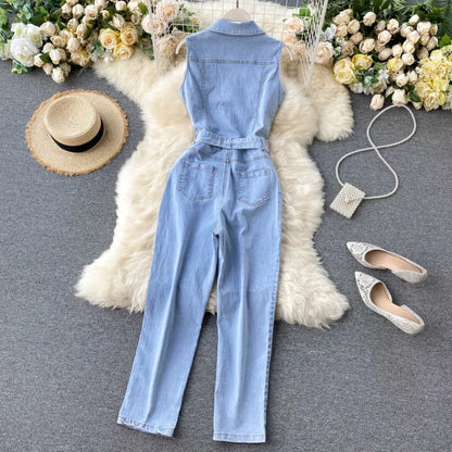 Claire Denim Jumpsuit