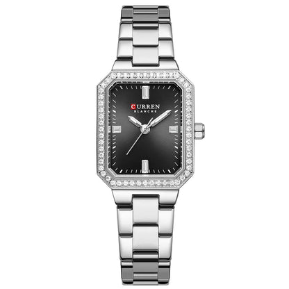 Luxury Rectangular Women’s Watch – Sparkling Elegance