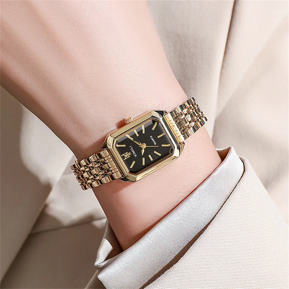 Celeste Gold Square Watch