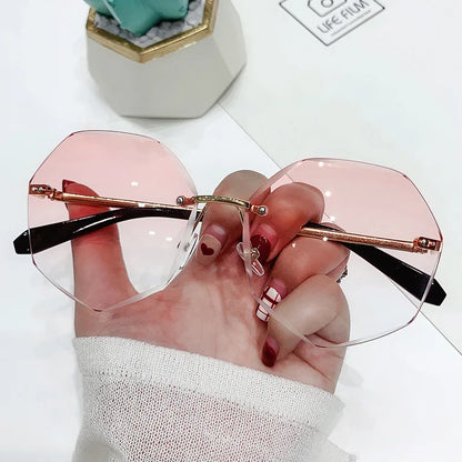 Octagonal Rimless Sunglasses