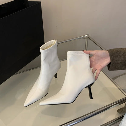 Pointed Toe High Heel Ankle Boots – Winter 2025