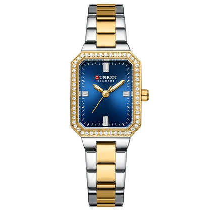 Luxury Rectangular Women’s Watch – Sparkling Elegance