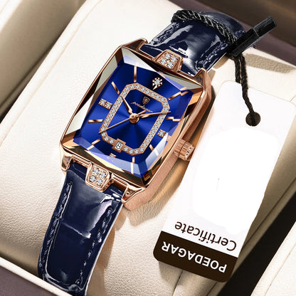 Luxury Rectangle Leather Watch – 2025 Collection