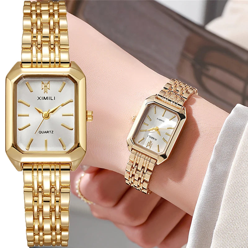 Celeste Gold Square Watch