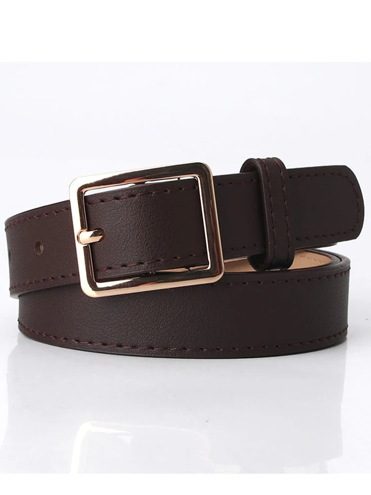 Fashion Gold Square Buckle Waist Belt