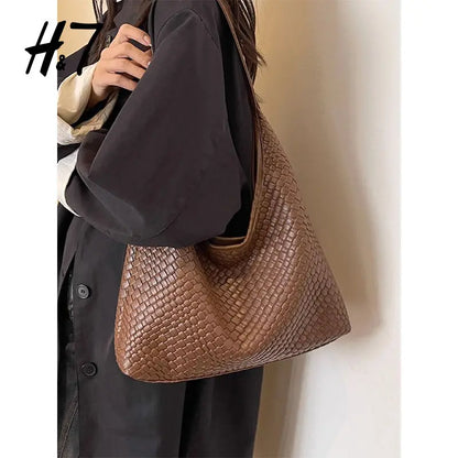 Croc Weave Shoulder Bag