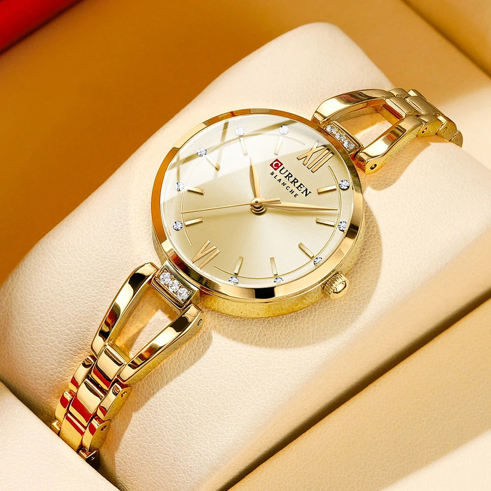 Luxury Diamond Quartz Watch – Timeless Elegance