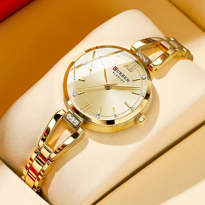 Luxury Diamond Quartz Watch – Timeless Elegance