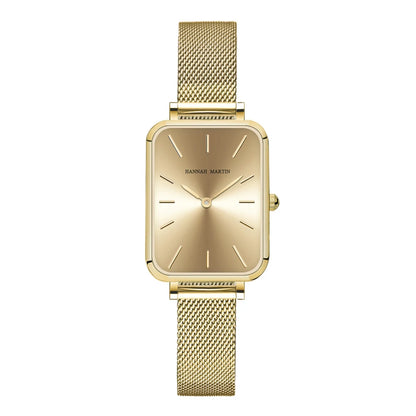Rose Gold Square Mesh Strap Watch – 2025 Collection