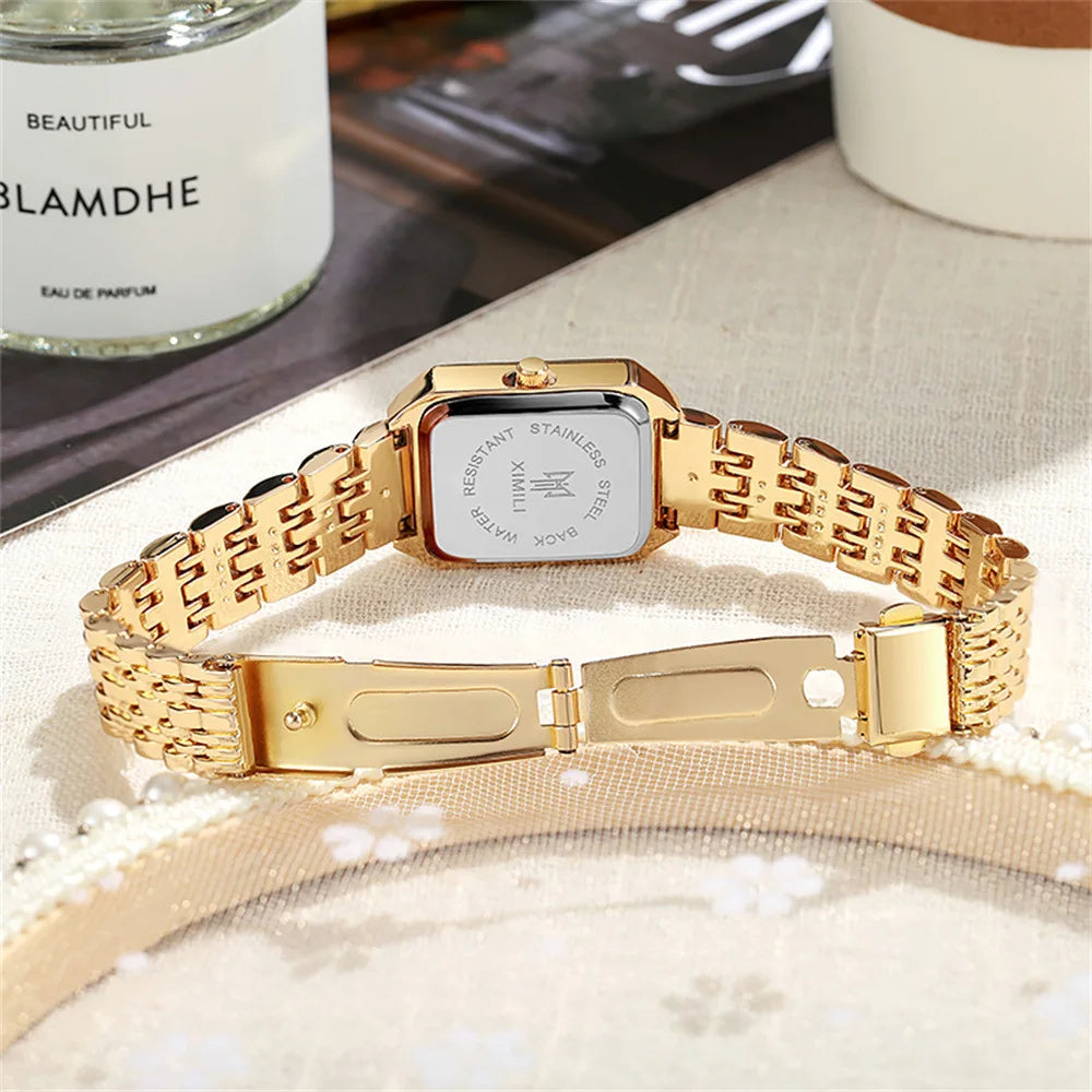 Celeste Gold Square Watch