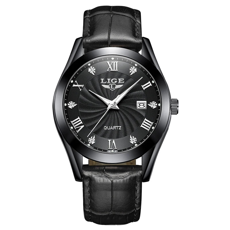 LIGE Luxury Sport Leather Watch – 2025 Collection