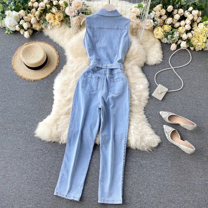 Claire Denim Jumpsuit