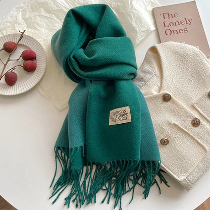 Double-Sided Faux Cashmere Winter Scarf – Winter 2025
