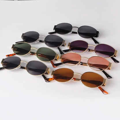 Retro Pilot Oval Sunglasses