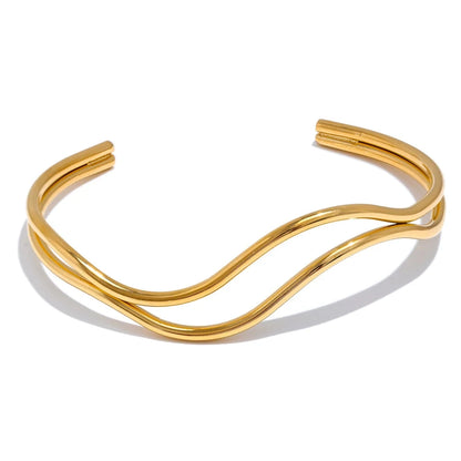 Gold-Tone Double Layer Cuff Bracelet