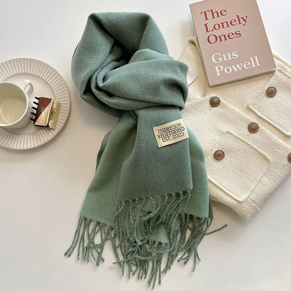 Double-Sided Faux Cashmere Winter Scarf – Winter 2025