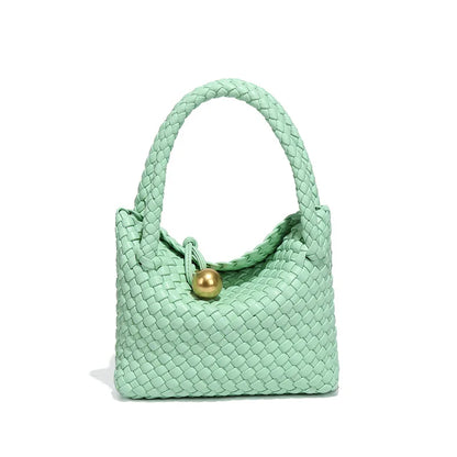 Vegan Leather Woven Shoulder Bag – 2025 Collection