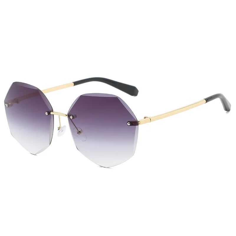 Octagonal Rimless Sunglasses