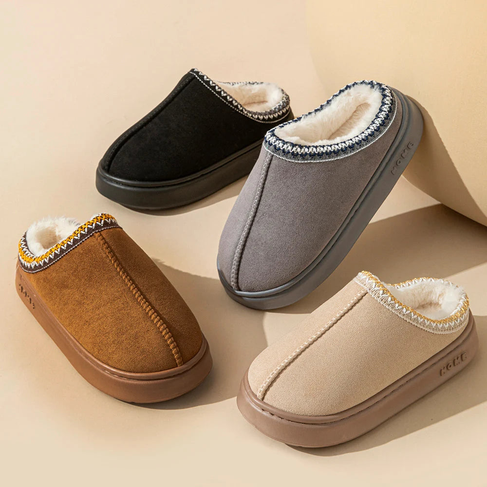 Fluffy Platform Winter Slippers – 2024/2025 Collection