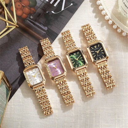 Celeste Gold Square Watch