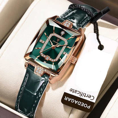 Luxury Rectangle Leather Watch – 2025 Collection