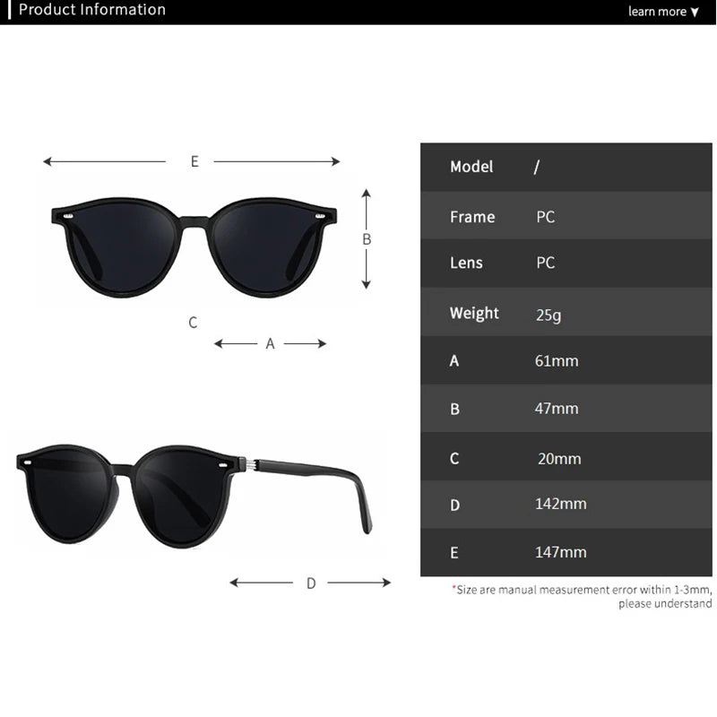 Polarized Round Sunglasses