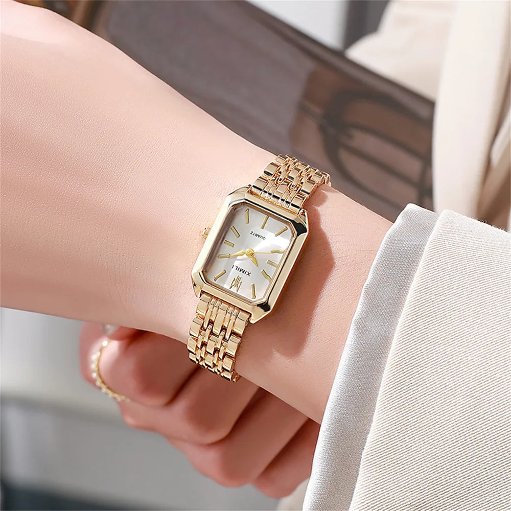 Celeste Gold Square Watch