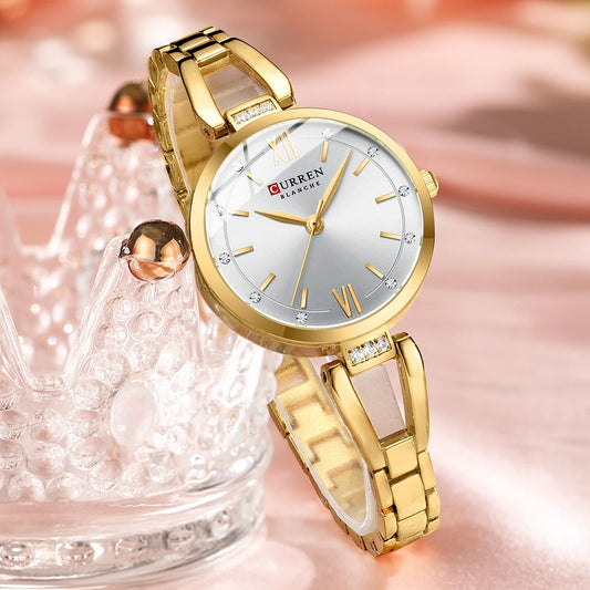 Luxury Diamond Quartz Watch – Timeless Elegance