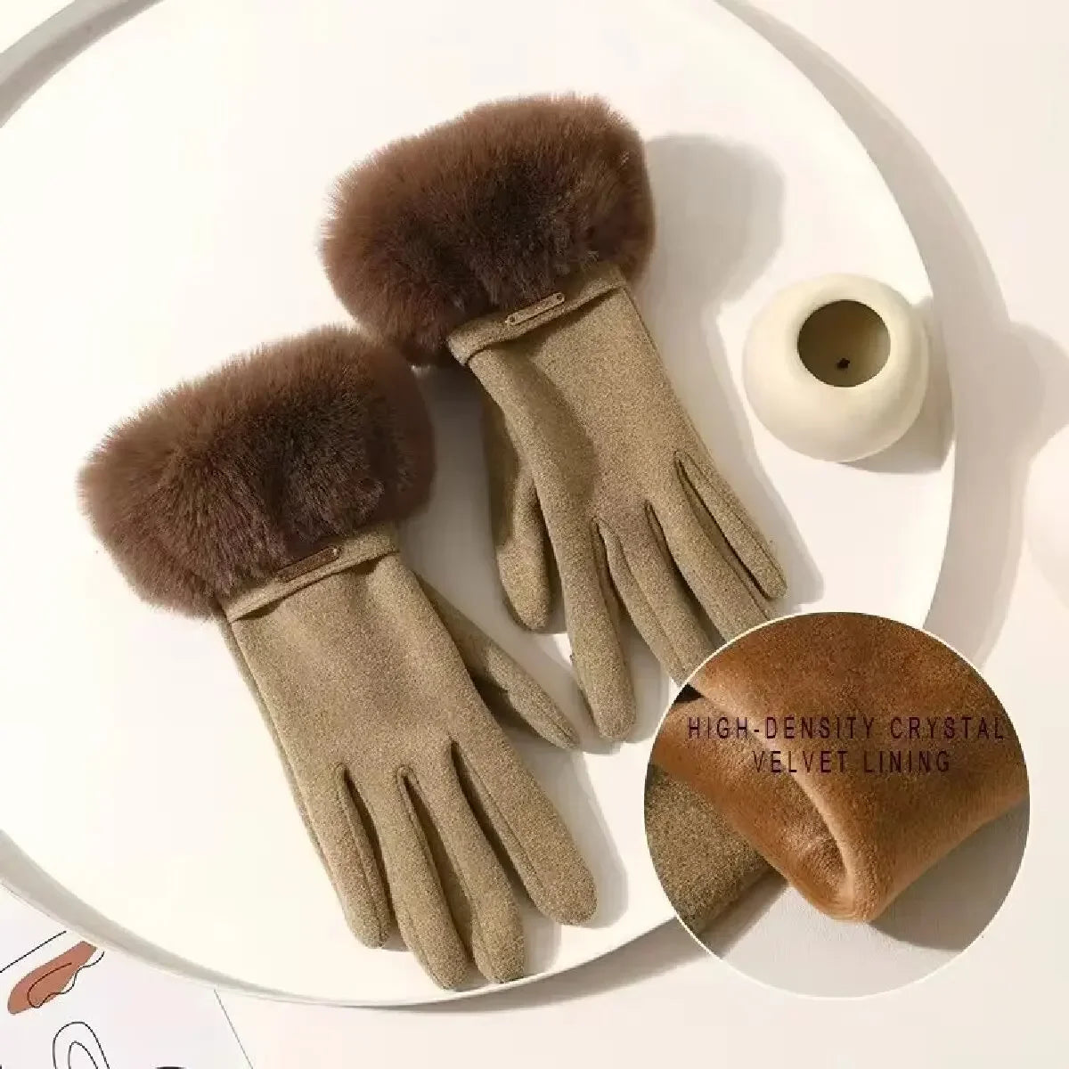 Velvet Touch Screen Winter Gloves – Winter 2025